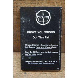 Prong Unconditional, Beg to Differ from Prove You Wrong Cassette Tape Single 199